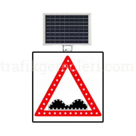 Güneş Enerjili Ledli Trafik Levhaları - Güneş Enerjili (Solar) Ledli Kasis Levhası 60x60 cm
