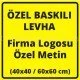 Galvaniz Sac Trafik Levhaları - Özel Tasarım Galvaniz Sac Trafik Levhası