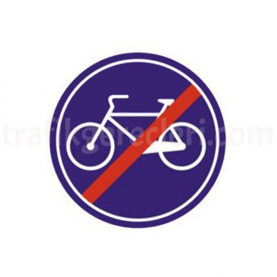 Trafik Tanzim Levhaları - Mecburi Bisiklet Yolu Sonu