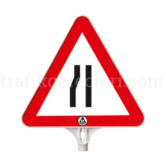Plastik Tabelalar - Üçgen Uyari Levhasi (Soldan Daralan Yol)