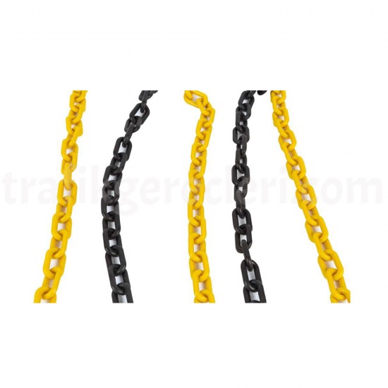 Plastik Zincirler - Sarı Siyah Zincir (6 mm )