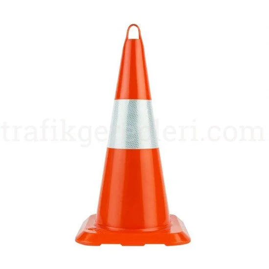 Trafik Konileri - 50lik Kırılmaz Trafik Konisi (Reflektifli)