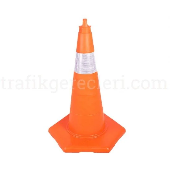 Trafik Konileri - 52 cm Kırılmaz Trafik Konisi 1,7 Kg (Tek Reflektifli)