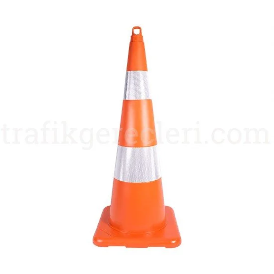 Trafik Konileri - 90 cm Kırılmaz Trafik Konisi Eko 2,4 Kg  (Çift Reflektifli)