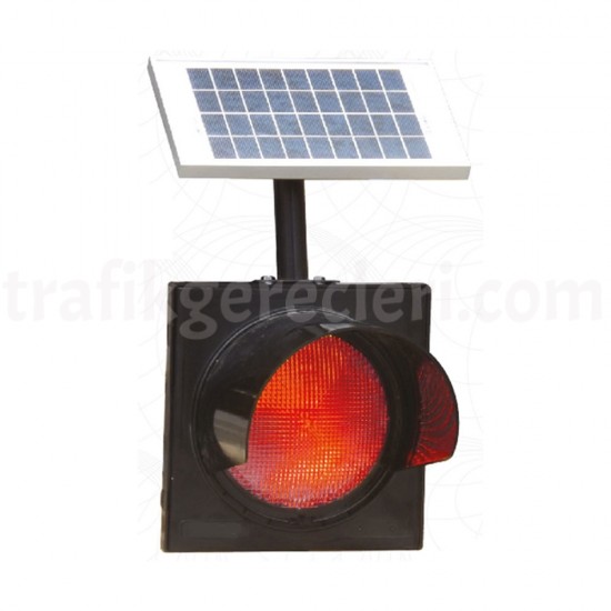 Güneş Enerjili Ledli Trafik Levhaları - Power Ledli Flaşör 300 (Kırmızı)