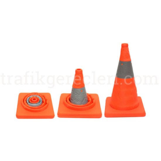 Ağırlıklı Koniler - Katlanır Trafik Konisi 40 cm