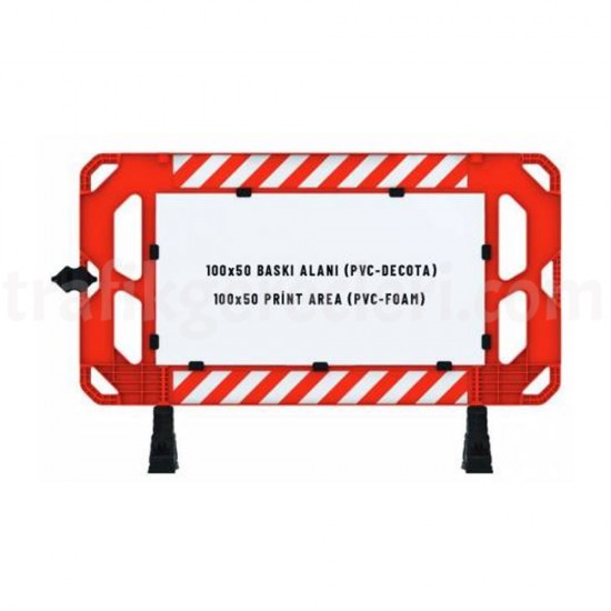Güvenlik Bariyerleri - Güvenlik Bariyeri - Panel Bariyer (Dekotalı) 100X150X50 cm