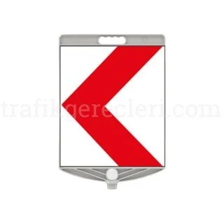 Sola Tehlikeli Viraj Tabelası 340X400mm Ppc Uyarı Levhası - ZT356