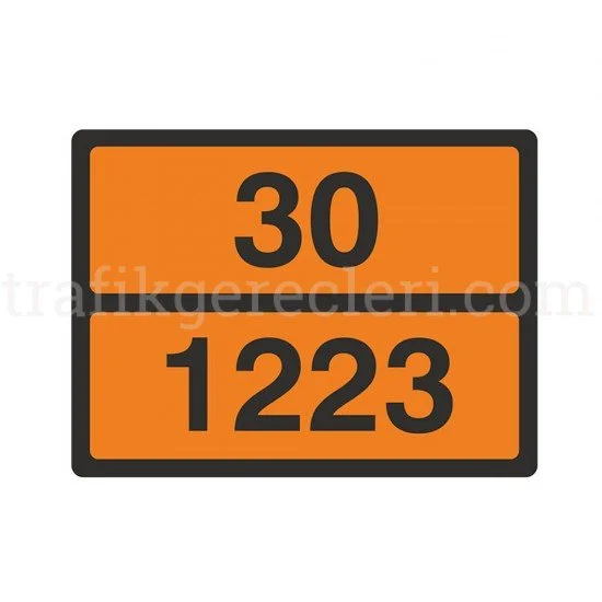 Dorse Ekipmanları - Tanker Fosforlu Yazı Levhası 30 1223 (Keroten Tanker)