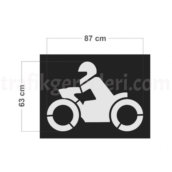 Boyama Şablonları - Motosiklet Sembolü Boya Şablonu (63x87 cm)