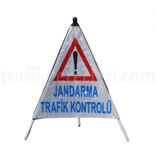 Uyarı Sistemleri - Üçgen Reflektör Jandarma Kontrol (Ayaklı)