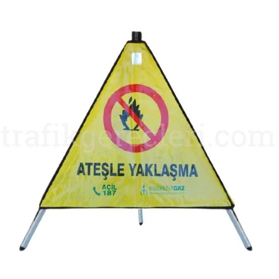 Uyarı Sistemleri - Üçgen Reflektör Ateşle Yaklaşma (Ayaklı)