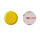 Hissedilebilir Yürüme Yüzeyleri - Sarı Termoplastik Poliüretan (TPU) Uyarıcı Nokta (Çap: 28 MM) + Bant (Ekonomik)