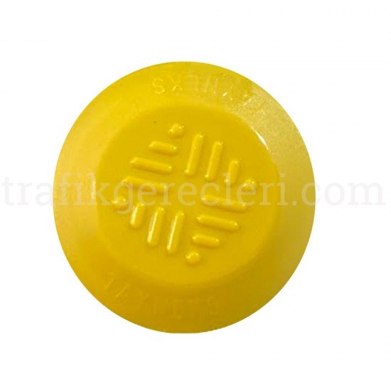Hissedilebilir Yürüme Yüzeyleri - Sarı Termoplastik Poliüretan (TPU) Uyarıcı Nokta (Çap: 28 MM) + Bant (Premium)