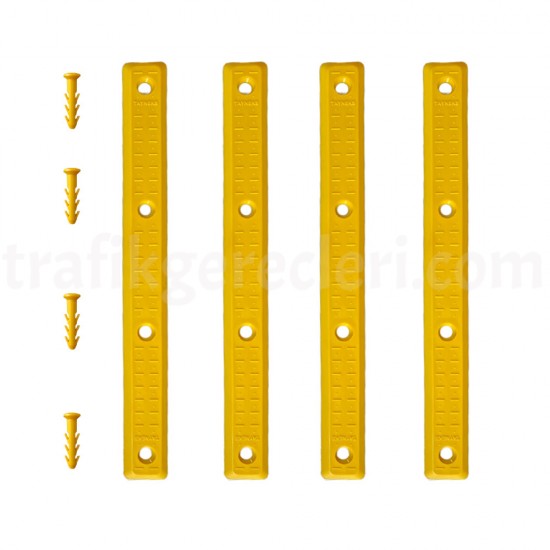Hissedilebilir Yürüme Yüzeyleri - Sarı Poliamit (PA) Kılavuz Çubuk (Uzunluk: 28 cm) + 4 Kama (Premium)