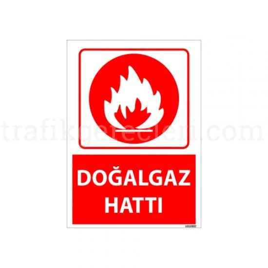 Bilgilendirici Levhalar - Doğalgaz Hattı Uyarı Levhası 25x35 cm