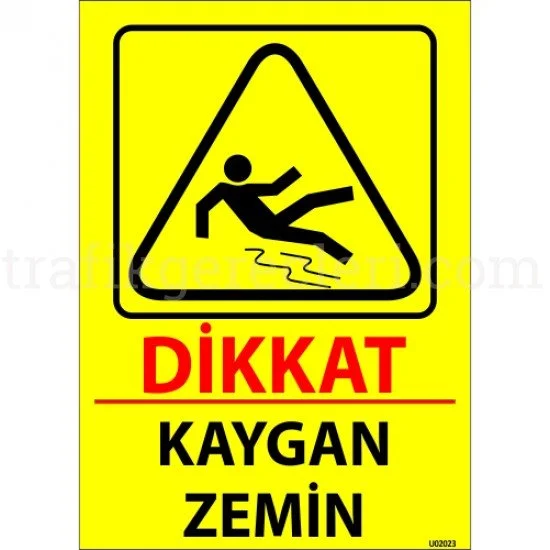 Bilgilendirici Levhalar - Dikkat Kaygan Zemin Levhası 25x35 cm
