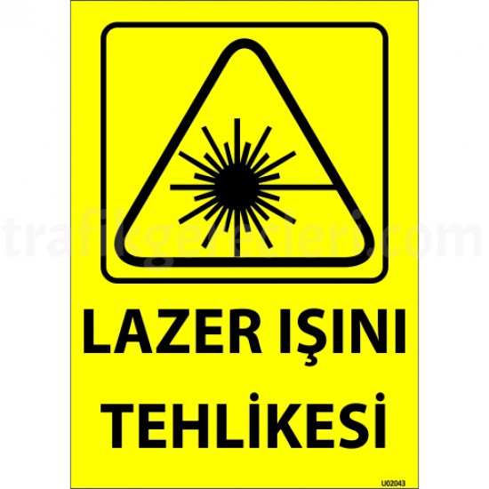 Bilgilendirici Levhalar - Lazer Işını Tehlikesi Levhası 25x35 cm
