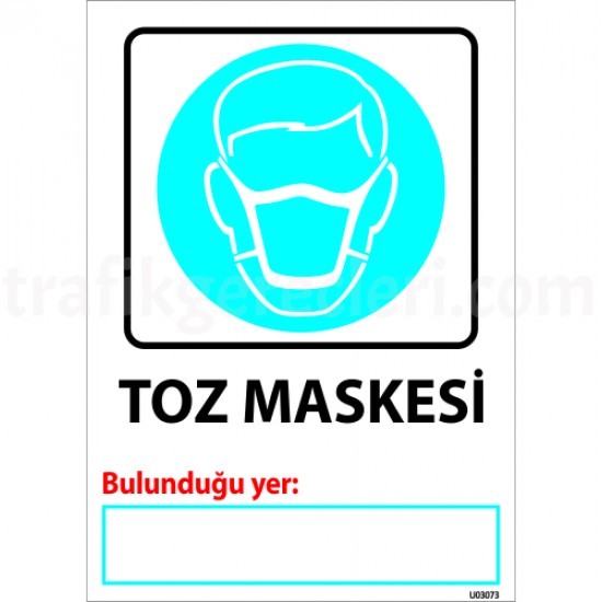 Bilgilendirici Levhalar - Toz Maskesi Levhası 25x35 cm