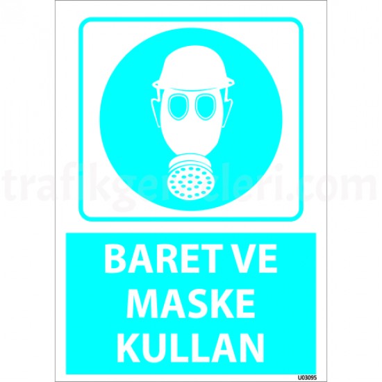 Bilgilendirici Levhalar - Baret Ve Maske Kullan Levhası 25x35 cm