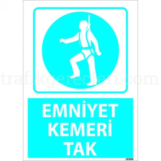Bilgilendirici Levhalar - Emniyet Kemeri Tak Levhası 25x35 cm