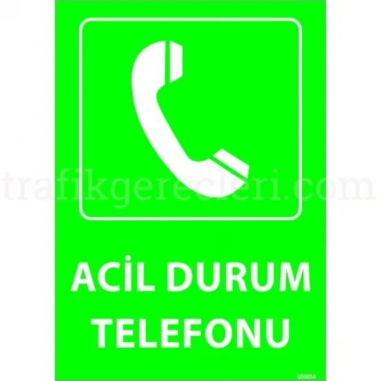 Bilgilendirici Levhalar - Acil Durum Telefonu Levhası 25x35 cm