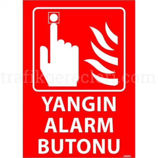 Yangın Levhaları - Yangın Alarm Butonu Levhası 25x35 cm