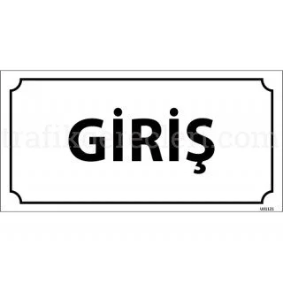 Giriş Levhası 12x24 cm - U08121