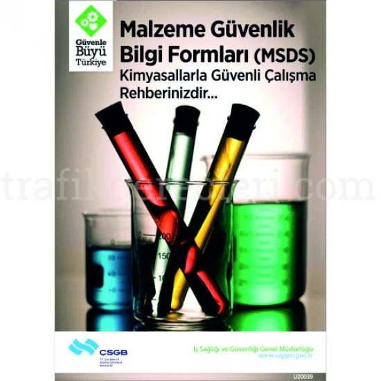 Bilgilendirici Levhalar - Malzeme Güvenlik Bilgi Formları Levhası 25x35 cm