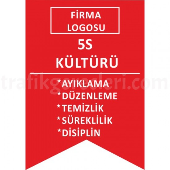 Bilgilendirici Levhalar - Firma Logosu 5S Kültürü Levhası 25x35 cm