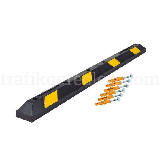 Otopark Araç Stoperi - Kauçuk Araç Stoperi 186 cm (Tek Parçalı)