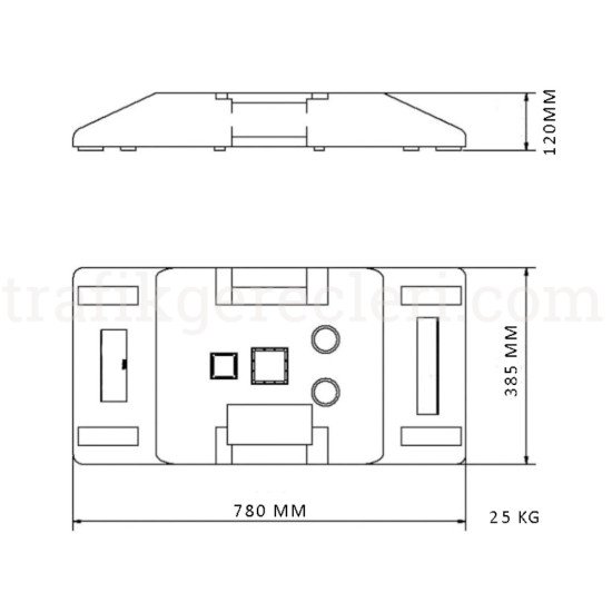 Güvenlik Bariyerleri - Euro Panel Bariyer Ağırlığı 25 Kg (UT-DSB-K)