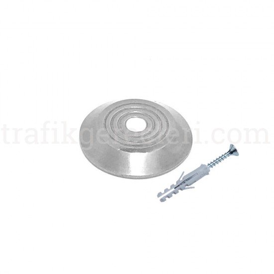 Hissedilebilir Yürüme Yüzeyleri - Alüminyum Paslanmaz Metal Uyarıcı Nokta (Çap: 25 mm) + Bant