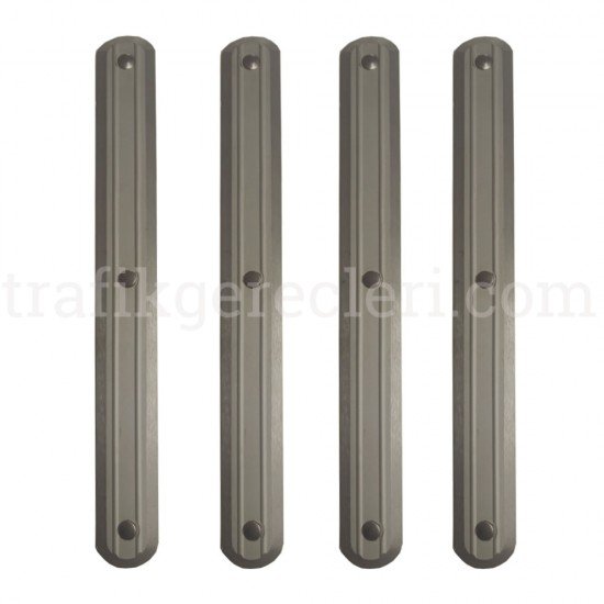 Hissedilebilir Yürüme Yüzeyleri - Alüminyum Paslanmaz Metal Kılavuz Çubuk (Uzunluk : 28 mm) +1 mm Bant