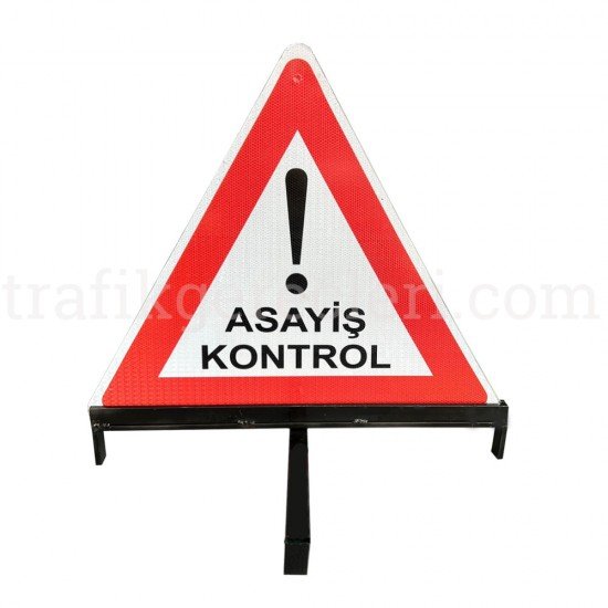 Tehlike Uyarı Levhaları - Ayaklı Levha - Radar Levhası - Asayiş Kontrol Levhası 60 cm