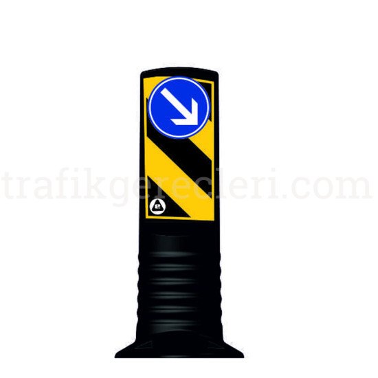 Refüj Başı Tabelaları - Esnek Refüj Başı Levhası 45 cm (Ø100Mm)
