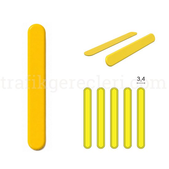 Hissedilebilir Yürüme Yüzeyleri - Hissedilebilir Yürüme Yüzeyi İç Mekan Kılavuz (Çubuk) 28 Cm + Bant