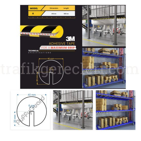 Kolon Koruyucular - Kolon ve Kafa Koruma Süngeri PG A Tip (40x20x1000 mm)