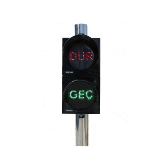 Akıllı Trafik Sistemleri - LED’li Dur / Geç Standart Siyah Sinyalizasyon 200 mm
