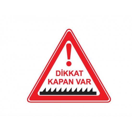 Galvaniz Sac Trafik Levhaları - Dikkat Kapan Var Galvaniz Sac Trafik Levhası