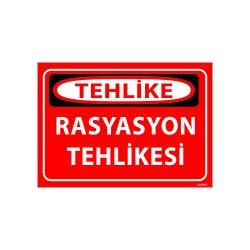 Rasyasyon Tehlikesi Uyarı Levhası 25x35 cm