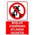 Boşluk Üzerinden Atlamak Yasaktır Uyarı Levhası 25x35 cm