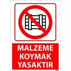 Düğüm Atmak Yasaktır Uyarı Levhası 25x35 cm