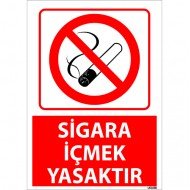 Sigara İçmek Yasaktır Uyarı Levhası 25x35 cm