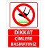 Dikkat Çimlere Basmayınız Uyarı Levhası 25x35 cm