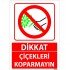 Dikkat Çimleri Koparmayın Levhası 25x35 cm