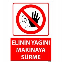 Elinin Yağını Makineye Sürme Levhası 25x35 cm