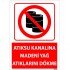 Atıksu Kanalına Madeni Yağ Atıklarını Dökme Levhası 25x35 cm