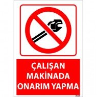 Çalışan Makinede Onarım Yapma Levhası 25x35 cm