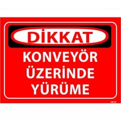 Konveyör Üzerinde Yürüme Levhası 25x35 cm